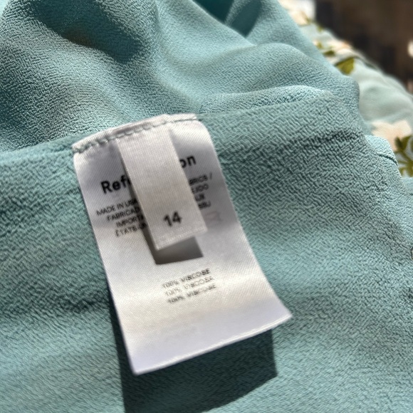 Reformation Enya Floral Dress - Light Blue and Yellow - Picture 5 of 5